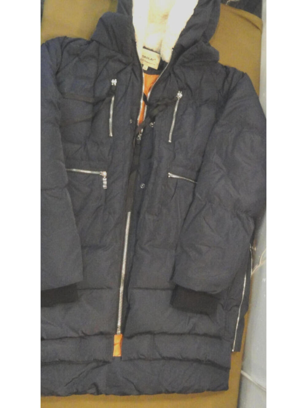 OROLAY DUCK DOWN FEATHER INSULATED THERMAL HOODED PUFFER JACKET PARKA MENS 2XL